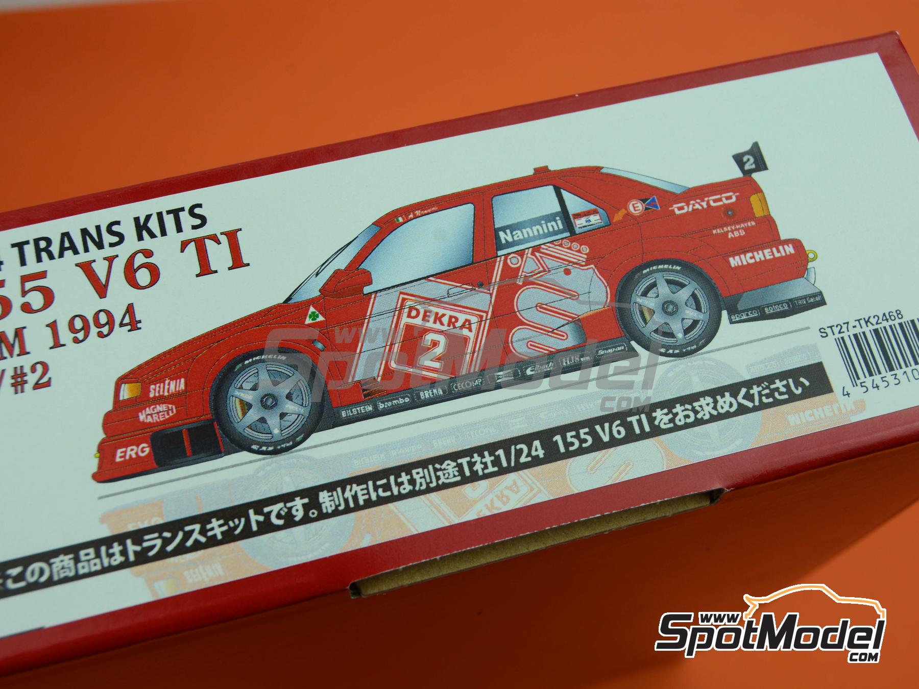 Alfa Romeo 155 V6 TI Alfa Corse Team - DTM 1994. Marking / livery in 1/24  scale manufactured by Studio27 (ref. ST27-TK2468, also 4545310012191 and TK2