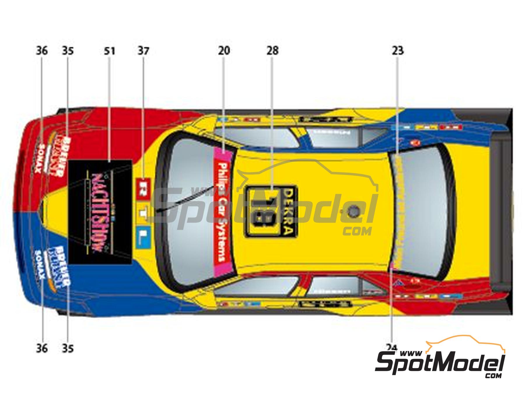 Image 8: Alfa Romeo 155 V6 TI Equipo Sch&uuml;bel Engineering patrocinado por RTL - DTM - Deutsche Tourenwagen Masters 1994 | Decoraci&oacute;n en escala&nbsp;1/24 fabricado por Studio27 (ref.&nbsp;ST27-TK2482, tambien 4545310021391 y TK2482)