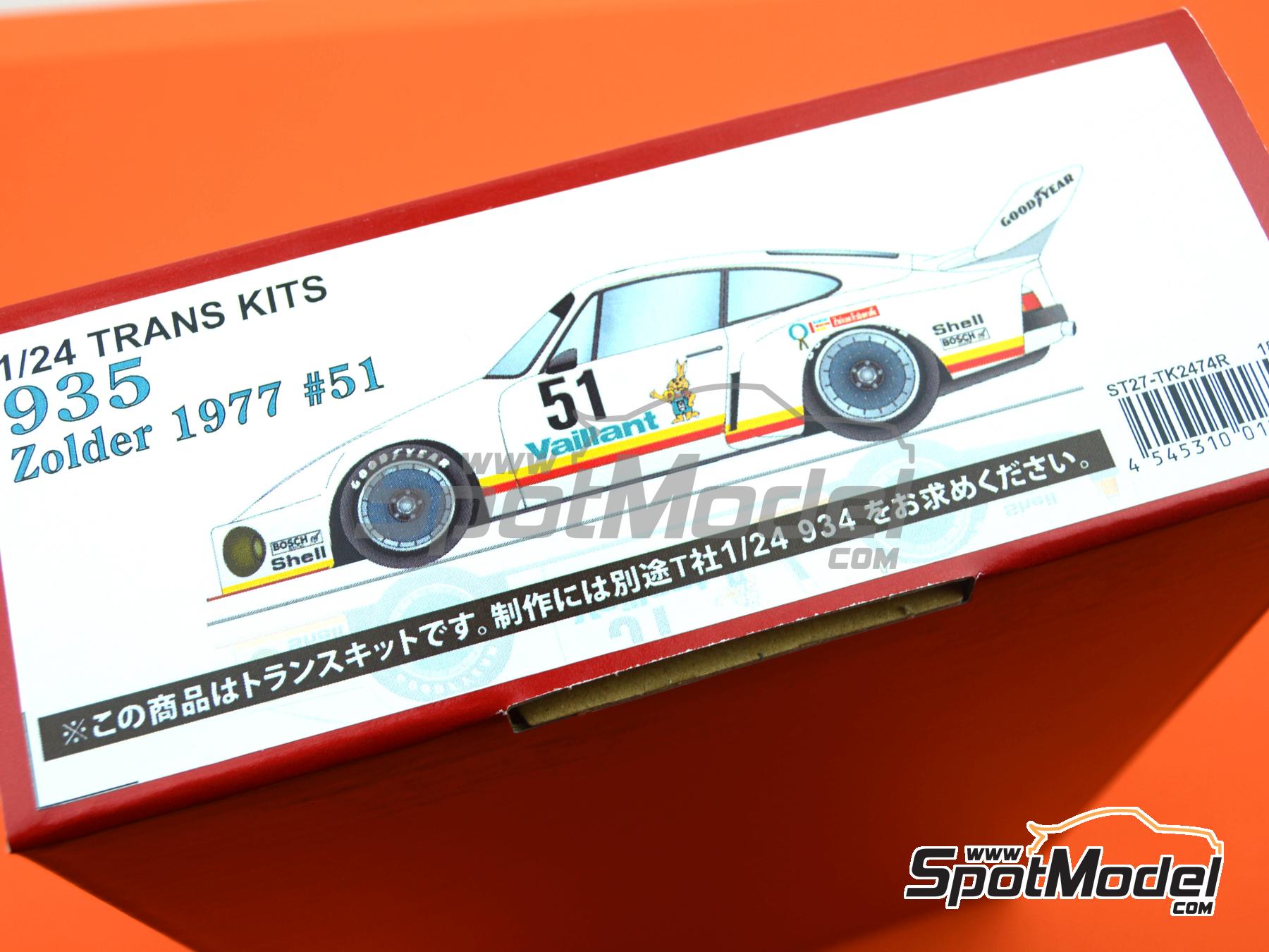 Image 14: Porsche 935 Kremer Team sponsored by Vaillant - Deutsche Rennsport Meisterschaft DRM Zolder Bergischer L&ouml;we 1977 | Marking / livery in 1/24 scale manufactured by Studio27 (ref.&nbsp;ST27-TK2474R, also 4545310018568 and TK2474R)