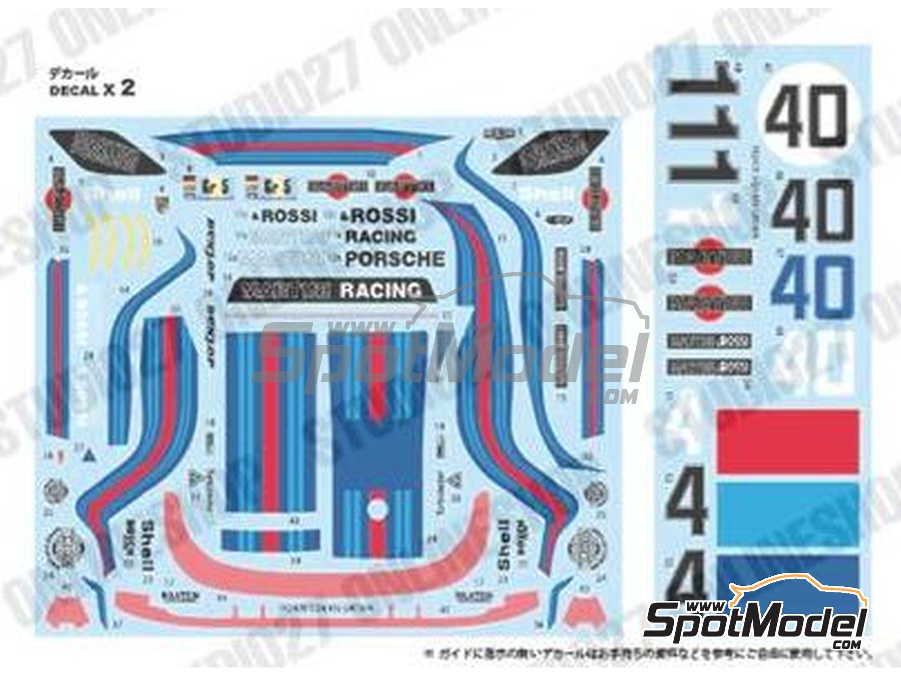 Image 5: Porsche 935 Equipo Martini Racing Porsche System - 24 Horas de Le Mans 1976 | Decoraci&oacute;n en escala&nbsp;1/24 fabricado por Studio27 (ref.&nbsp;ST27-TK2478, tambien 4545310021148 y TK2478)