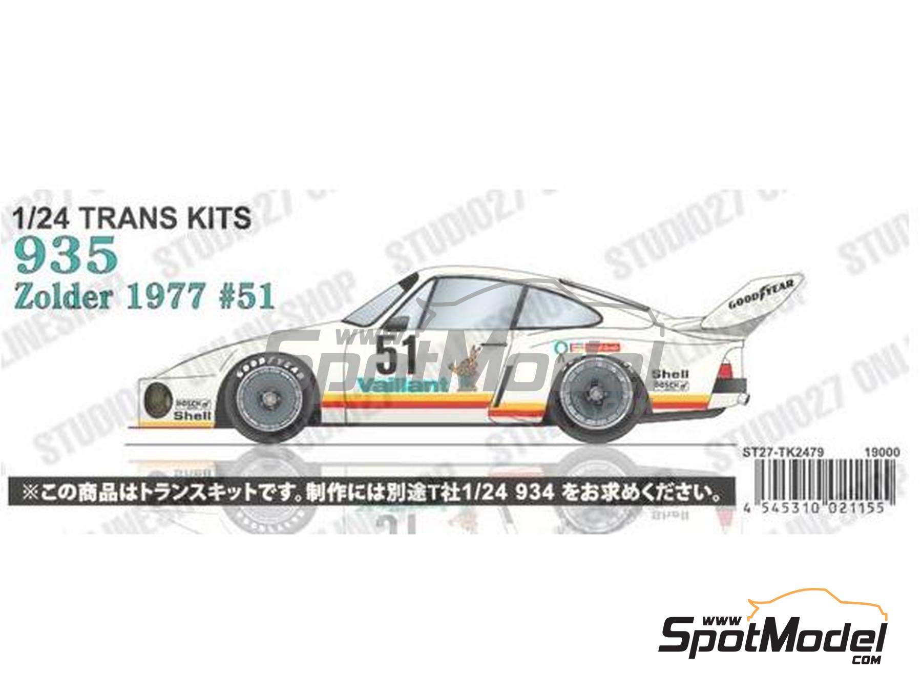 Image 1: Porsche 935 Kremer Team sponsored by Vaillant - Deutsche Rennsport Meisterschaft DRM Zolder Bergischer L&ouml;we 1977 | Marking / livery in 1/24 scale manufactured by Studio27 (ref.&nbsp;ST27-TK2479, also 4545310021155 and TK2479)