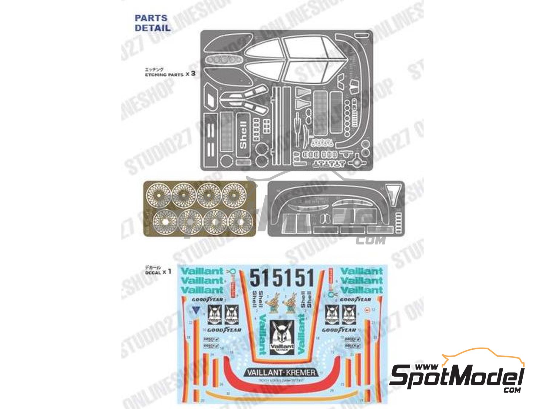 Image 4: Porsche 935 Kremer Team sponsored by Vaillant - Deutsche Rennsport Meisterschaft DRM Zolder Bergischer L&ouml;we 1977 | Marking / livery in 1/24 scale manufactured by Studio27 (ref.&nbsp;ST27-TK2479, also 4545310021155 and TK2479)