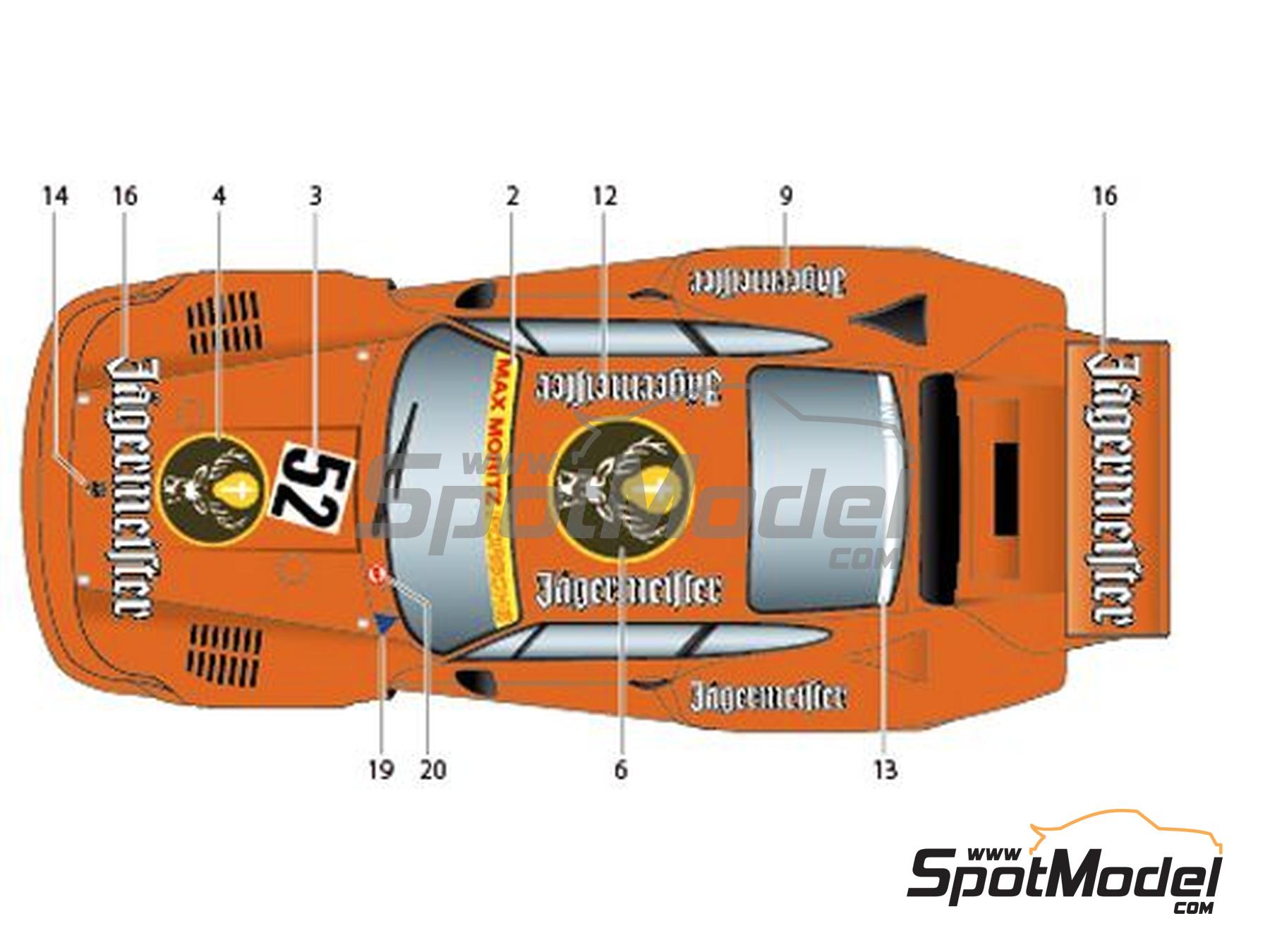 Image 5: Porsche 935 Max Moritz Team sponsored by Jagermeister - Deutsche Rennsport Meisterschaft DRM Zolder Bergischer L&ouml;we 1977 | Marking / livery in 1/24 scale manufactured by Studio27 (ref.&nbsp;ST27-TK2480, also 4545310021162 and TK2480)