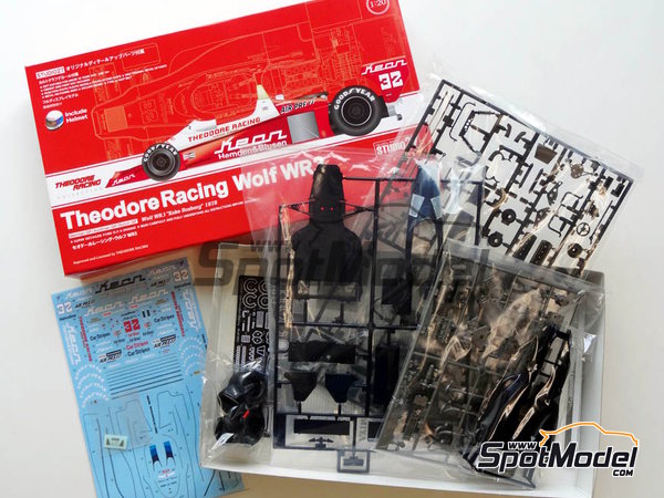 Image 2: Wolf Cosworth WR3 Equipo Theodore Racing patrocinado por Kern Hemden & Blusen - Gran Premio de F&oacute;rmula 1 de Alemania, Gran Premio de F&oacute;rmula 1 de Austria, Gran Premio de Formula 1 de Holanda 1978 | Maqueta de coche en escala&nbsp;1/20 fabricado por Studio27 (ref.&nbsp;ST27-TRK001, tambien 4545310013228 y TRK001)