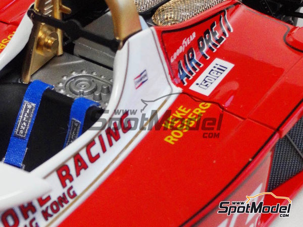 Image 5: Wolf Cosworth WR3 Equipo Theodore Racing patrocinado por Kern Hemden & Blusen - Gran Premio de F&oacute;rmula 1 de Alemania, Gran Premio de F&oacute;rmula 1 de Austria, Gran Premio de Formula 1 de Holanda 1978 | Maqueta de coche en escala&nbsp;1/20 fabricado por Studio27 (ref.&nbsp;ST27-TRK001, tambien 4545310013228 y TRK001)