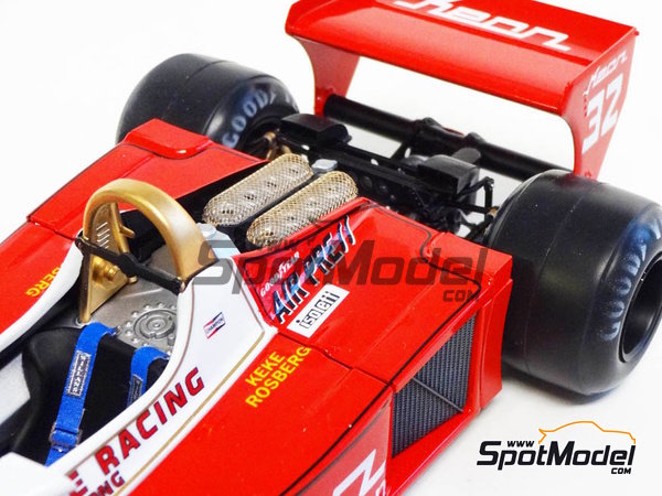 Image 6: Wolf Cosworth WR3 Equipo Theodore Racing patrocinado por Kern Hemden & Blusen - Gran Premio de F&oacute;rmula 1 de Alemania, Gran Premio de F&oacute;rmula 1 de Austria, Gran Premio de Formula 1 de Holanda 1978 | Maqueta de coche en escala&nbsp;1/20 fabricado por Studio27 (ref.&nbsp;ST27-TRK001, tambien 4545310013228 y TRK001)