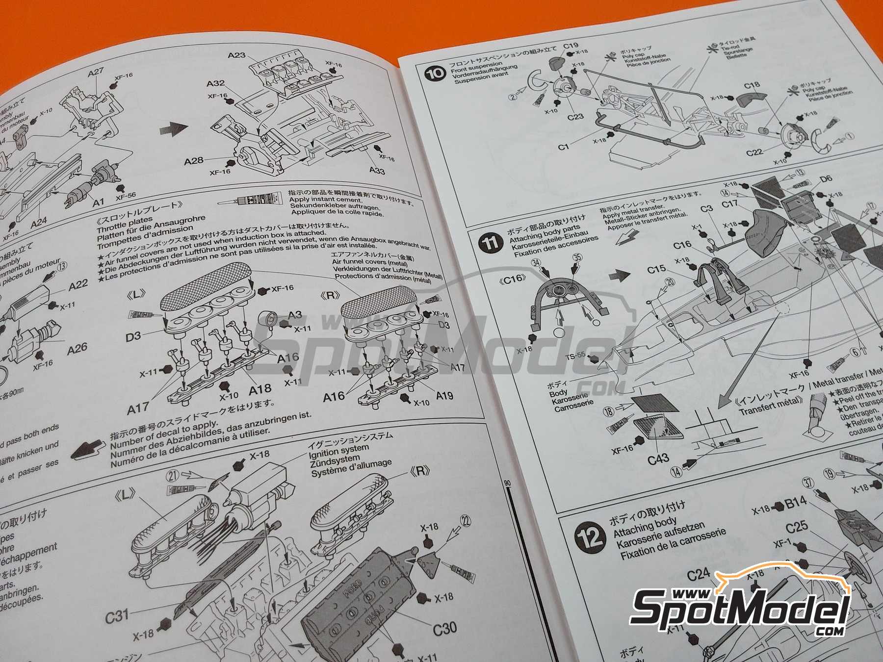 Image 7: Wolf Cosworth WR3 Theodore Racing Team sponsored by Car Stripes - Aurora AFX F1 Championship 1979 | Car scale model kit in 1/20 scale manufactured by Studio27 (ref.&nbsp;ST27-TRK007, also 4545310013921 and TRK007)