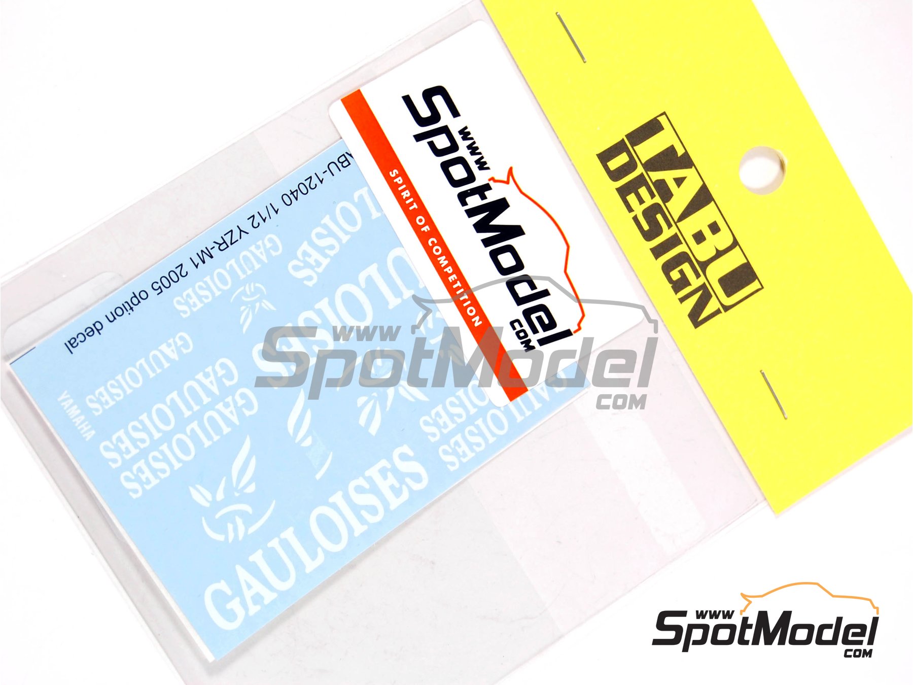 Image 2: Yamaha YZR-M1 patrocinado por Gauloises - Campeonato del Mundo de Moto GP 2005 | Decoraci&oacute;n en escala&nbsp;1/12 fabricado por Tabu Design (ref.&nbsp;TABU12040, tambien 4545310802235)