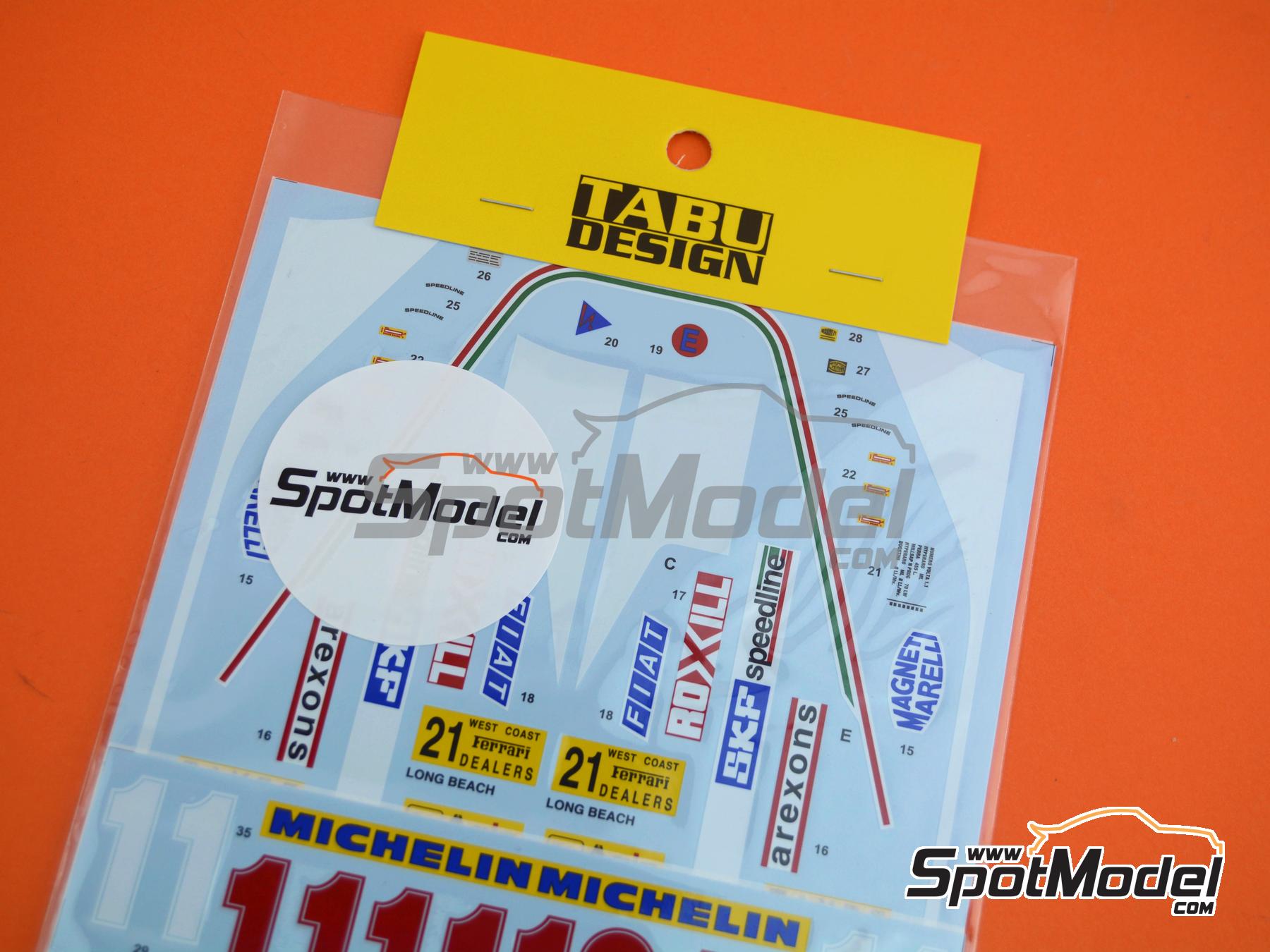 Image 2: Ferrari 312T4 - Dutch Formula 1 Grand Prix, USA West Long Beach Formula 1 Grand Prix 1979 | Marking / livery in 1/12 scale manufactured by Tabu Design (ref.&nbsp;TABU12057B, also 4545310021964)