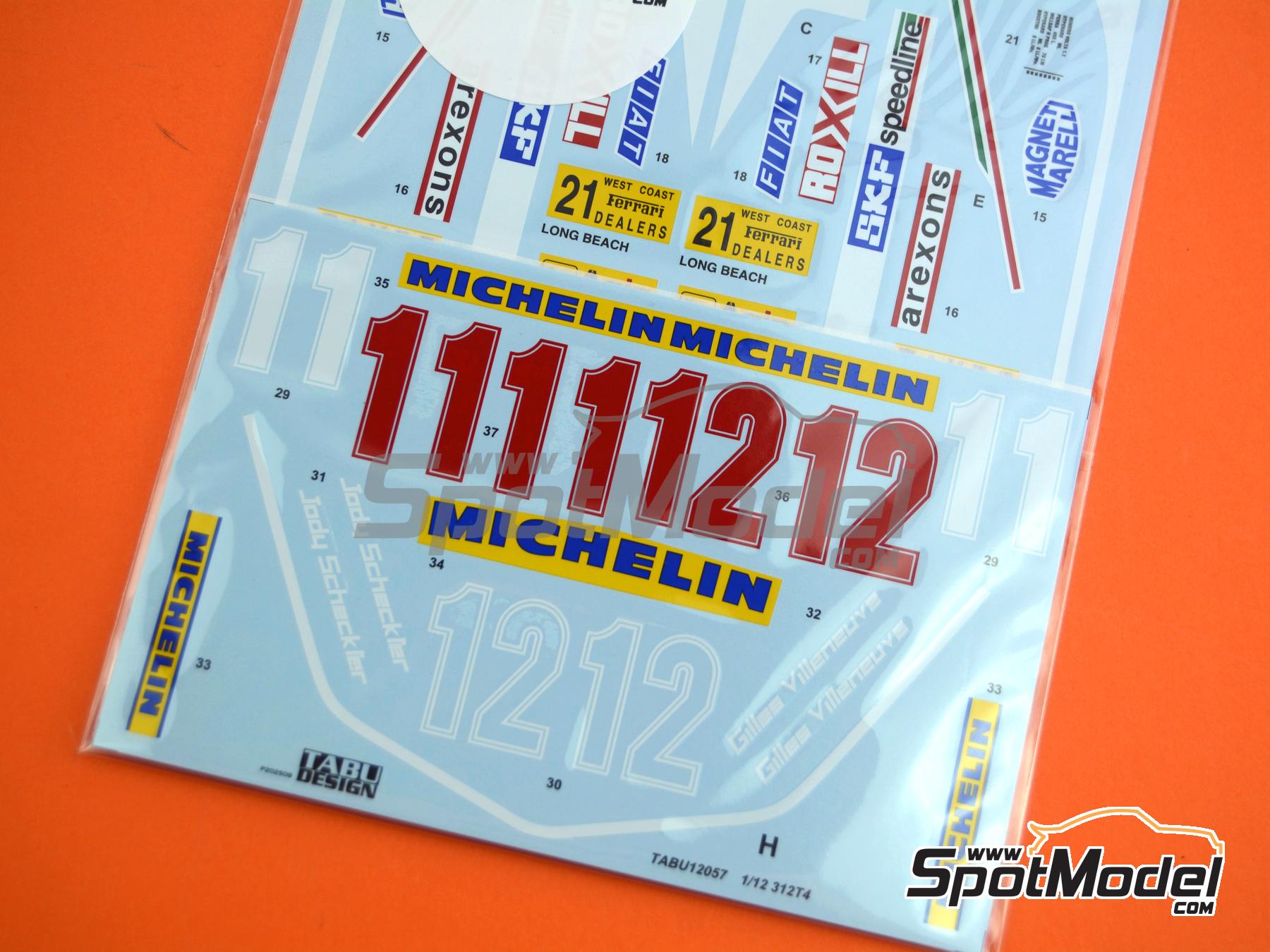 Image 3: Ferrari 312T4 - Dutch Formula 1 Grand Prix, USA West Long Beach Formula 1 Grand Prix 1979 | Marking / livery in 1/12 scale manufactured by Tabu Design (ref.&nbsp;TABU12057B, also 4545310021964)
