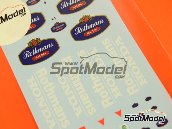 Image 2: Honda NSR500 patrocinado por Rothmans - Campeonato del Mundo de Motociclismo 1989 | Decoraci&oacute;n en escala&nbsp;1/12 fabricado por Tabu Design (ref.&nbsp;TABU12078, tambien 4545310011279)