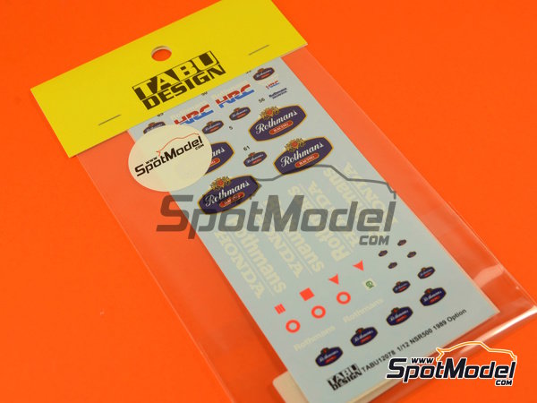 Image 4: Honda NSR500 patrocinado por Rothmans - Campeonato del Mundo de Motociclismo 1989 | Decoraci&oacute;n en escala&nbsp;1/12 fabricado por Tabu Design (ref.&nbsp;TABU12078, tambien 4545310011279)