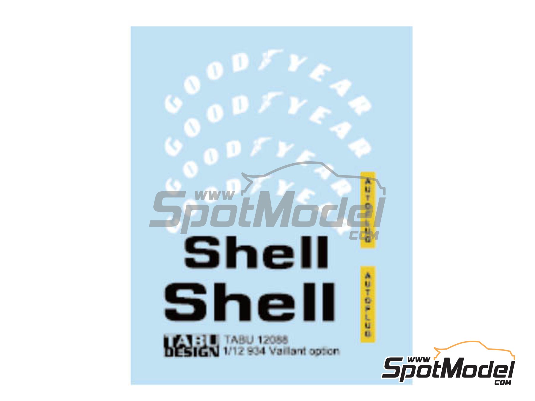 Image 1: Porsche 934 Turbo RSR Group 4 sponsored by Vaillant | Marking / livery in 1/12 scale manufactured by Tabu Design (ref.&nbsp;TABU12088, also 4545310019138)