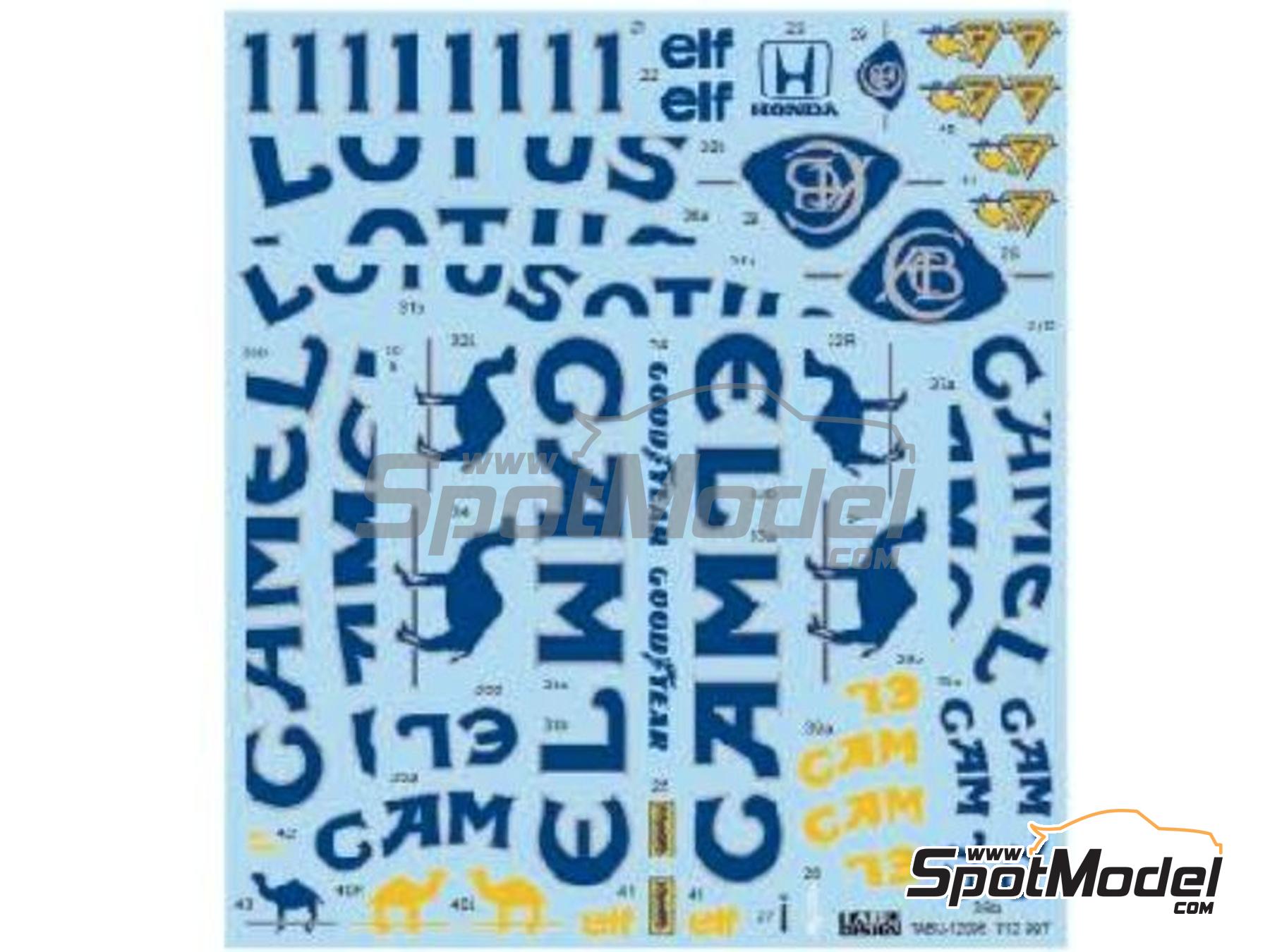 Image 2: Lotus Honda 99T patrocinado por Camel - Gran Premio de Formula 1 de Mónaco 1987 | Decoración en escala 1/12 fabricado por Tabu Design (ref. TABU12096, tambien 4545310021049)