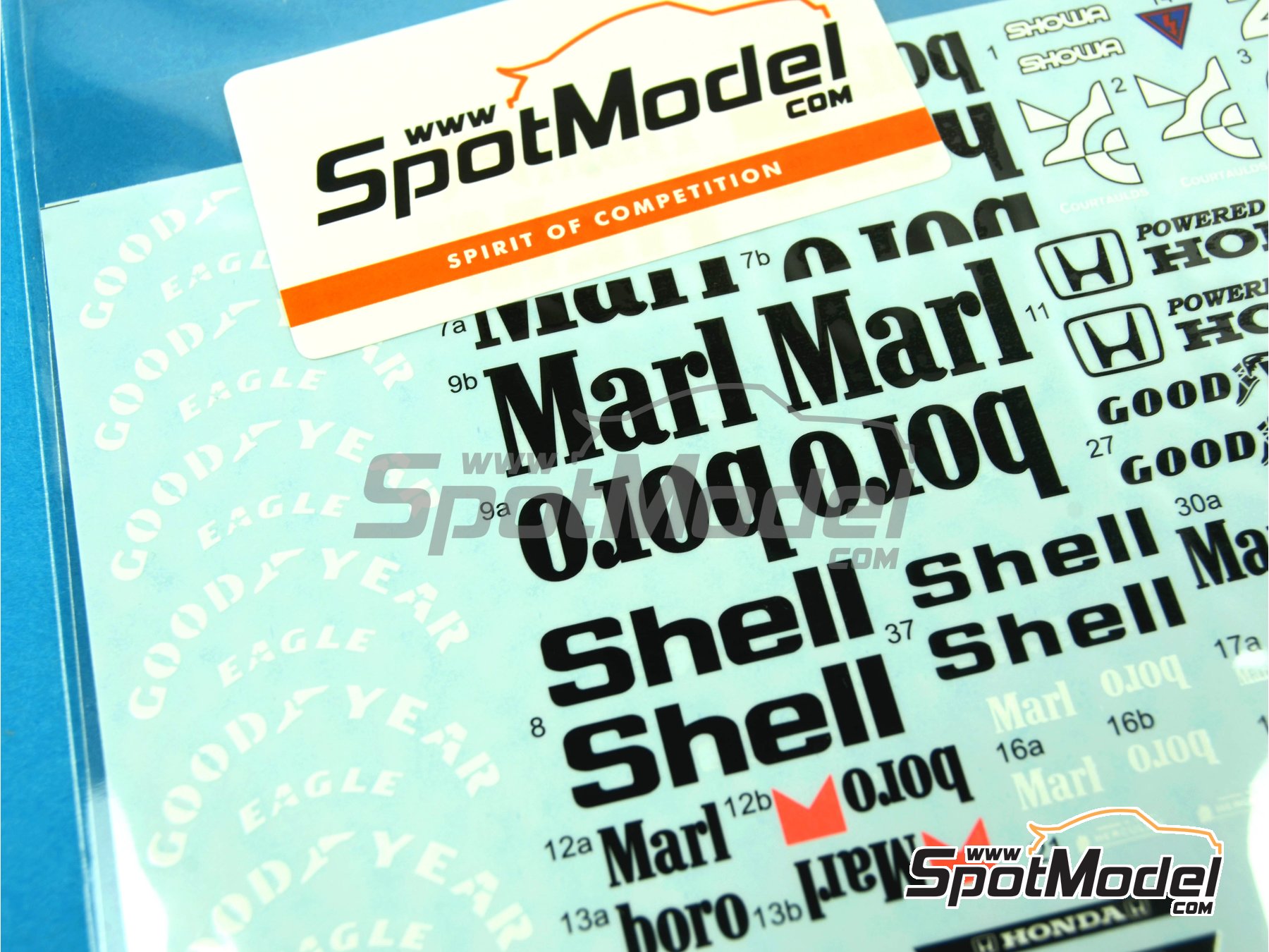 Image 3: McLaren Honda MP4/5B McLaren Racing Limited Team sponsored by Marlboro Shell - FIA Formula 1 World Championship 1990 | Marking / livery in 1/20 scale manufactured by Tabu Design (ref.&nbsp;TABU20016B, also 4545310801757)
