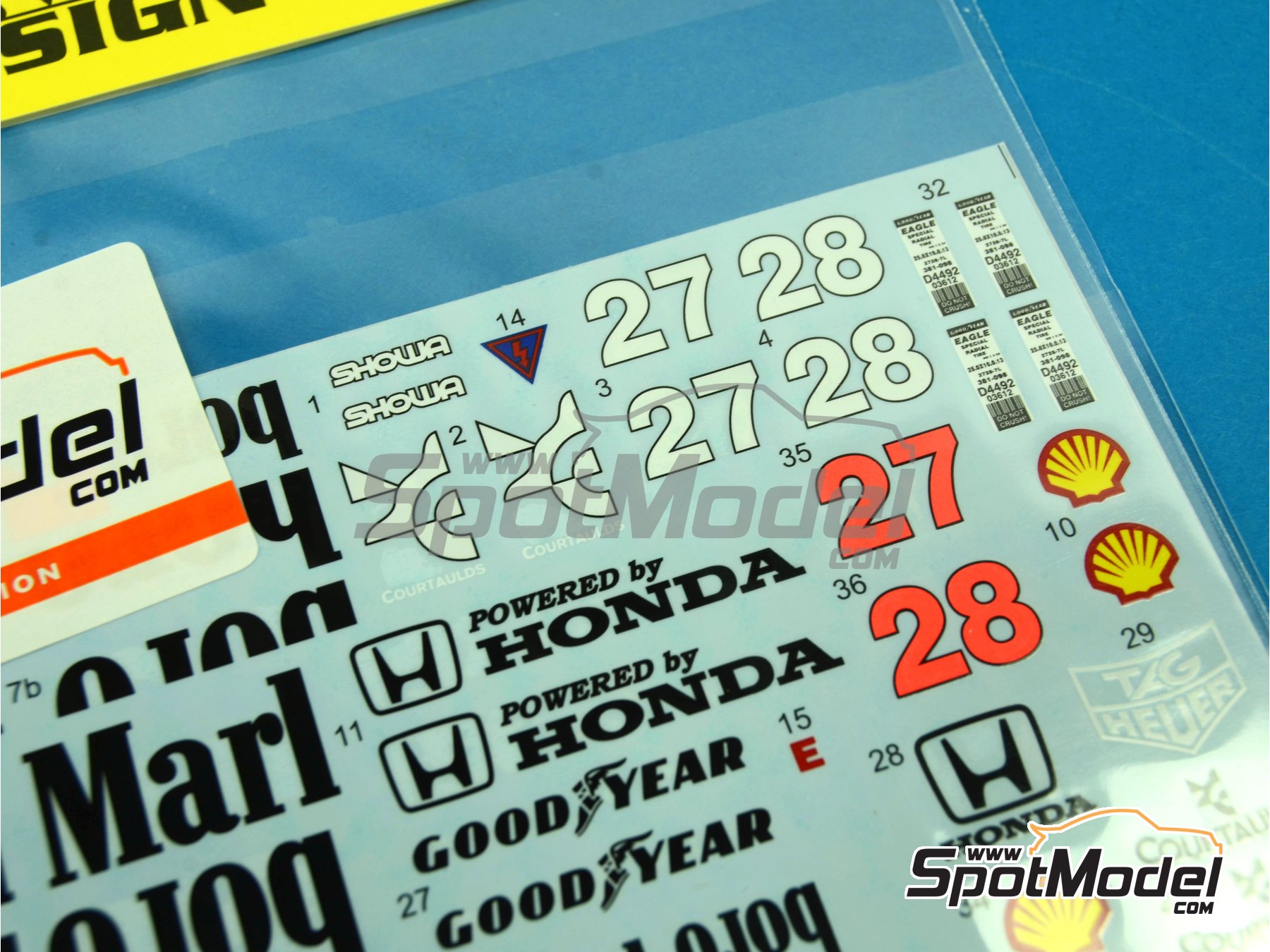 Image 4: McLaren Honda MP4/5B McLaren Racing Limited Team sponsored by Marlboro Shell - FIA Formula 1 World Championship 1990 | Marking / livery in 1/20 scale manufactured by Tabu Design (ref.&nbsp;TABU20016B, also 4545310801757)