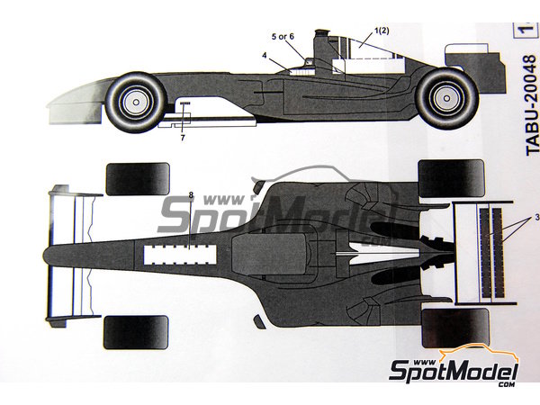 Image 8: Ferrari 248F1 Scuderia Ferrari Team sponsored by Marlboro - FIA Formula 1 World Championship 2006 | Marking / livery in 1/20 scale manufactured by Tabu Design (ref.&nbsp;TABU20048, also 4545310802013)