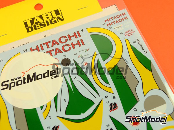 Image 2: Lotus Mugen-Honda 107C Equipo Lotus patrocinado por Hitachi - Campeonato del Mundo FIA de Formula 1 1994 | Decoraci&oacute;n en escala&nbsp;1/20 fabricado por Tabu Design (ref.&nbsp;TABU20049D, tambien 4545310010814)