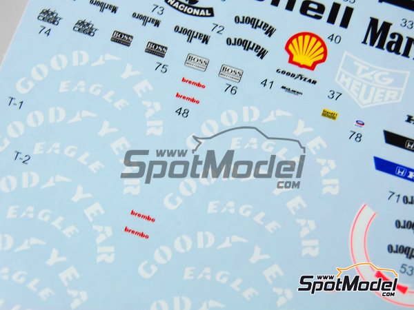 Image 3: McLaren Honda MP4/5 Equipo McLaren Racing Limited patrocinado por Marlboro - Campeonato del Mundo FIA de Formula 1 1989 | Decoraci&oacute;n en escala&nbsp;1/20 fabricado por Tabu Design (ref.&nbsp;TABU20066, tambien 4545310802280)