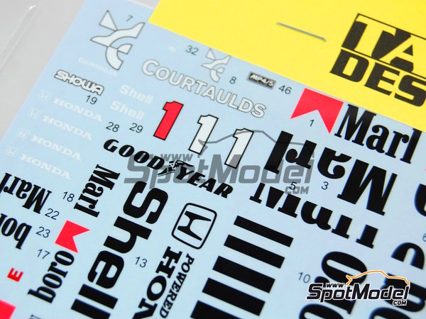 Image 7: McLaren Honda MP4/5 Equipo McLaren Racing Limited patrocinado por Marlboro - Campeonato del Mundo FIA de Formula 1 1989 | Decoraci&oacute;n en escala&nbsp;1/20 fabricado por Tabu Design (ref.&nbsp;TABU20066, tambien 4545310802280)