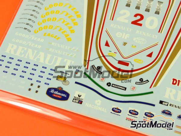 Image 3: Williams Renault FW16 Williams Grand Prix Engineering Team sponsored by Rothmans - FIA Formula 1 World Championship 1994 | Marking / livery in 1/20 scale manufactured by Tabu Design (ref.&nbsp;TABU20069, also 4545310802310)