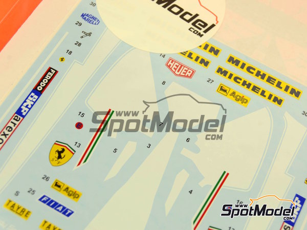Image 2: Ferrari 312T3 Equipo Scuderia Ferrari patrocinado por Agip - Campeonato del Mundo FIA de Formula 1 1978 y 1979 | Decoraci&oacute;n en escala&nbsp;1/20 fabricado por Tabu Design (ref.&nbsp;TABU20133, tambien 4545310010739)