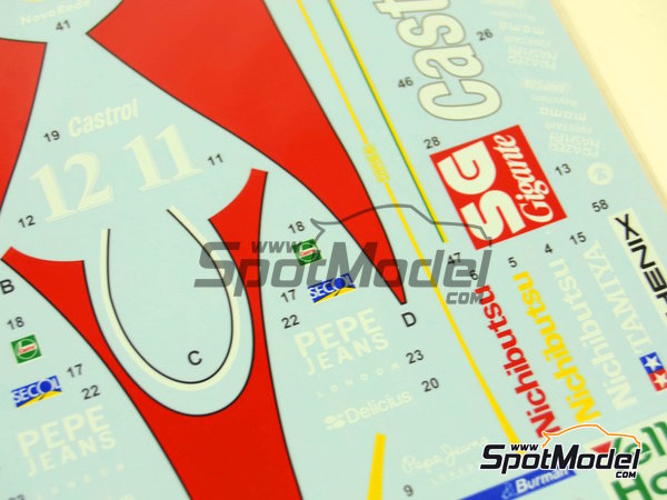 Image 5: Lotus Ford 107B Equipo Lotus patrocinado por Castrol - Campeonato del Mundo de F1 1993 | Decoraci&oacute;n en escala&nbsp;1/20 fabricado por Tabu Design (ref.&nbsp;TABU20137, tambien 4545310010838)