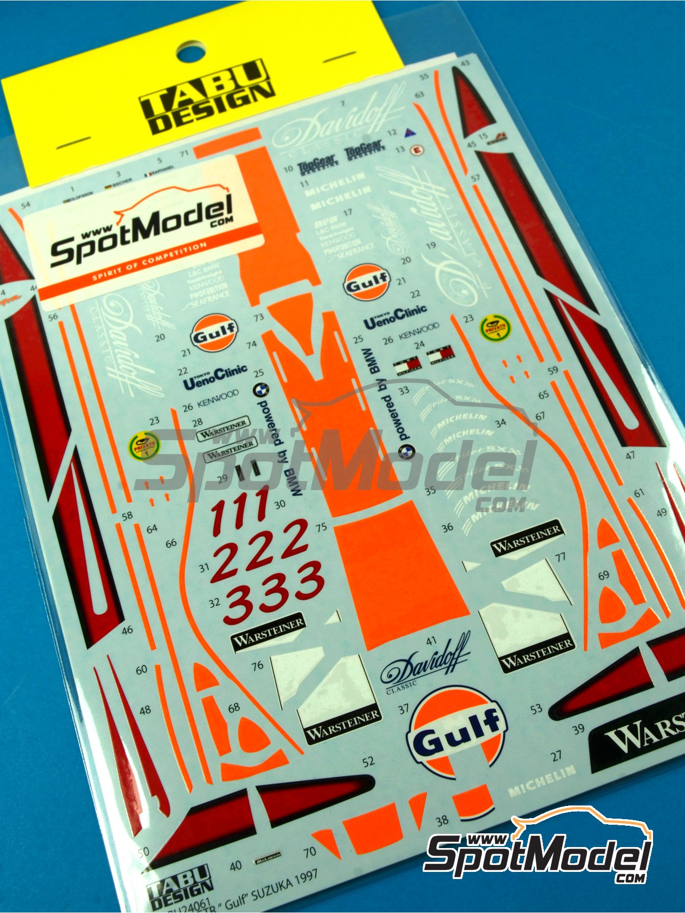 Tabu Design Marking Livery 1 24 Scale Mclaren F1 Gtr Long Tail Sponsored By Gulf 1 2 3 Suzuka 1997 For Aoshima References Aosh Aosh 0141 Aos And Aosh Ref Tabu Spotmodel