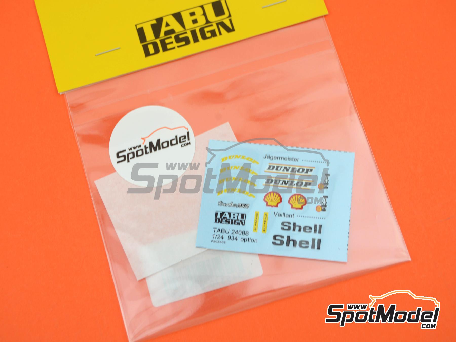 Image 1: Porsche 934 RSR | Marking / livery in 1/24 scale manufactured by Tabu Design (ref.&nbsp;TABU24088, also 4545310018858)