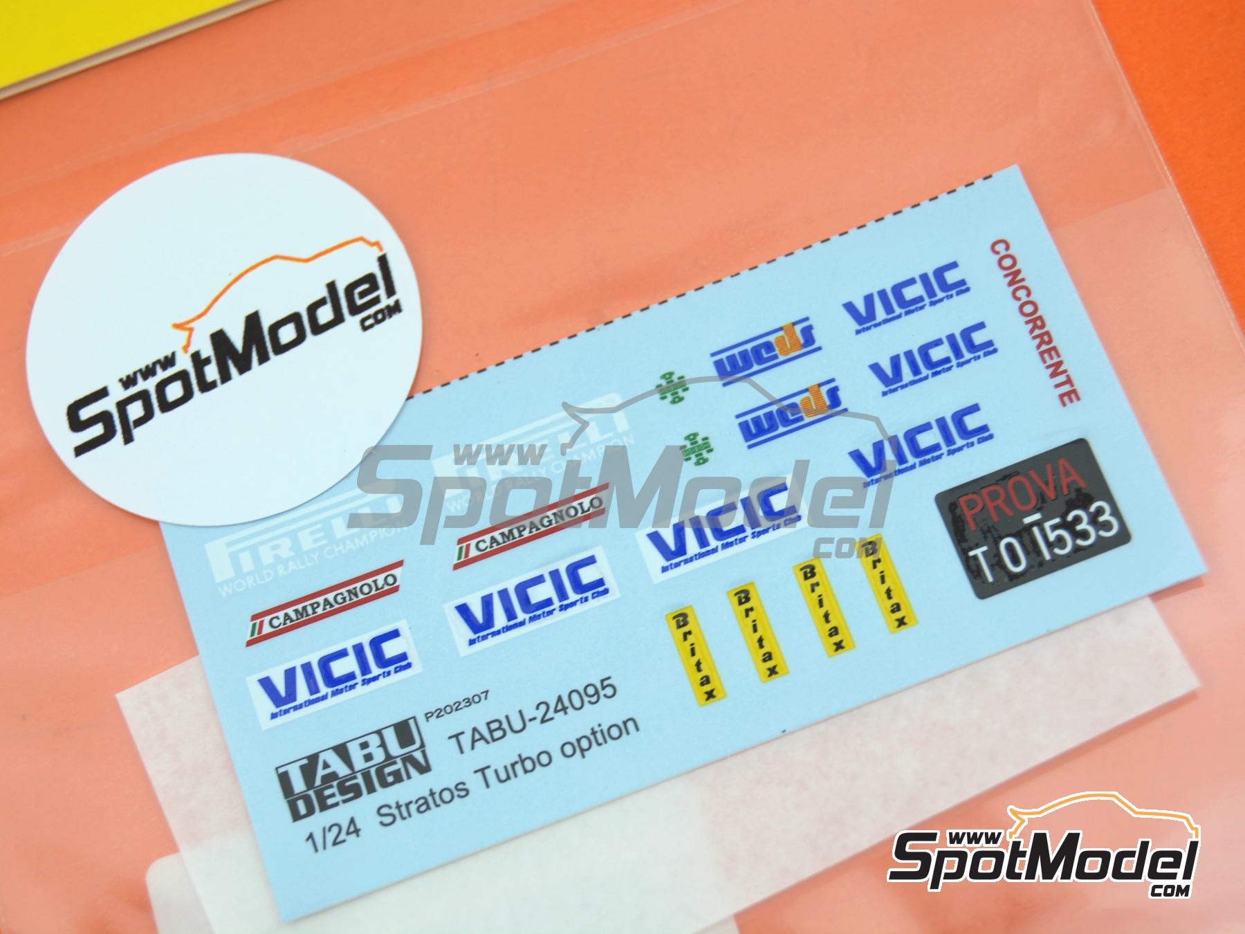 Image 3: Lancia Stratos Turbo | Marking / livery in 1/24 scale manufactured by Tabu Design (ref.&nbsp;TABU24095, also 4545310020585)