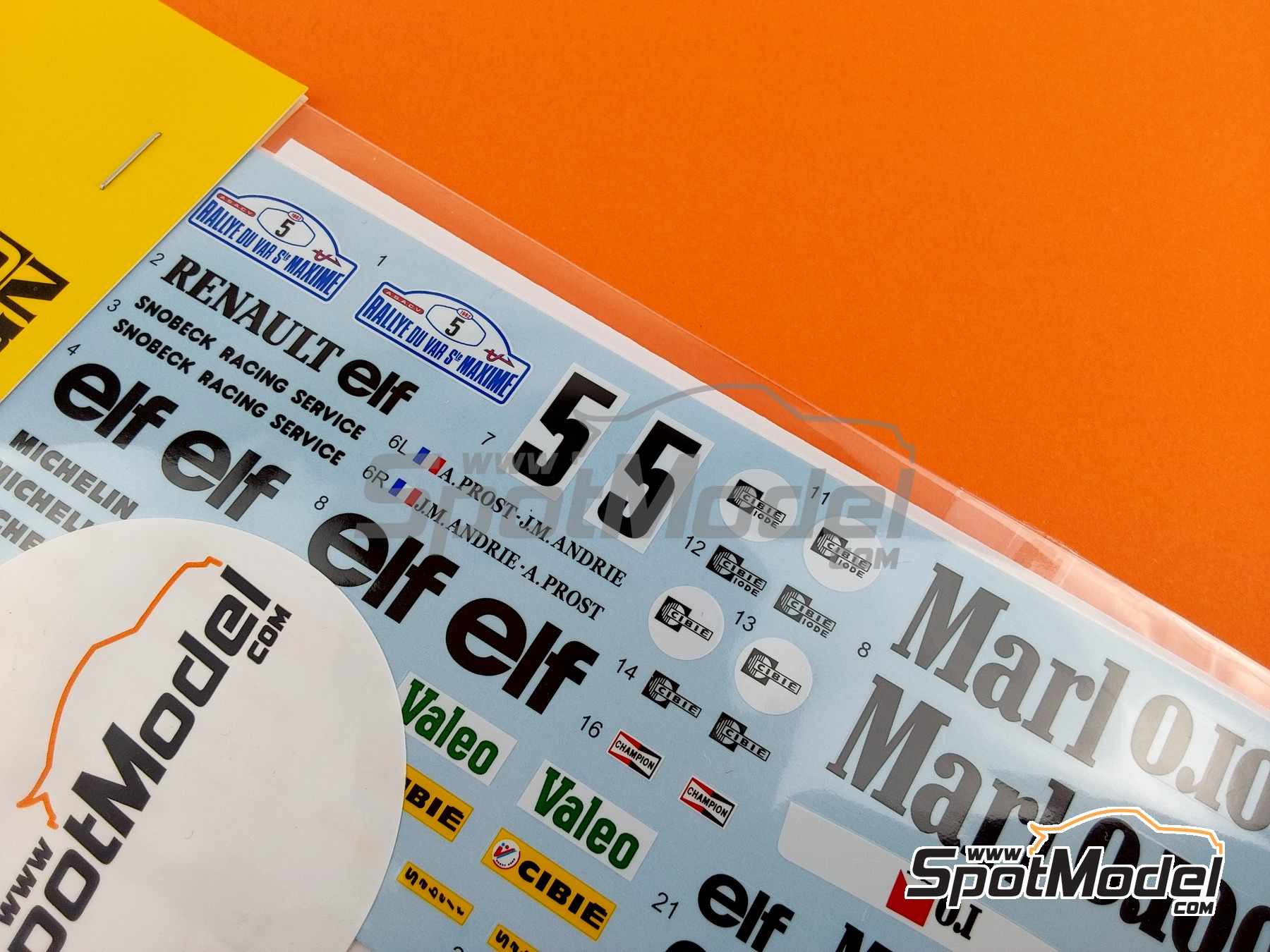 Image 3: Renault 5 Turbo Group B sponsored by Marlboro - Rally Du Var 1982 | Marking / livery in 1/24 scale manufactured by Tabu Design (ref.&nbsp;TABU24097, also 4545310021667)