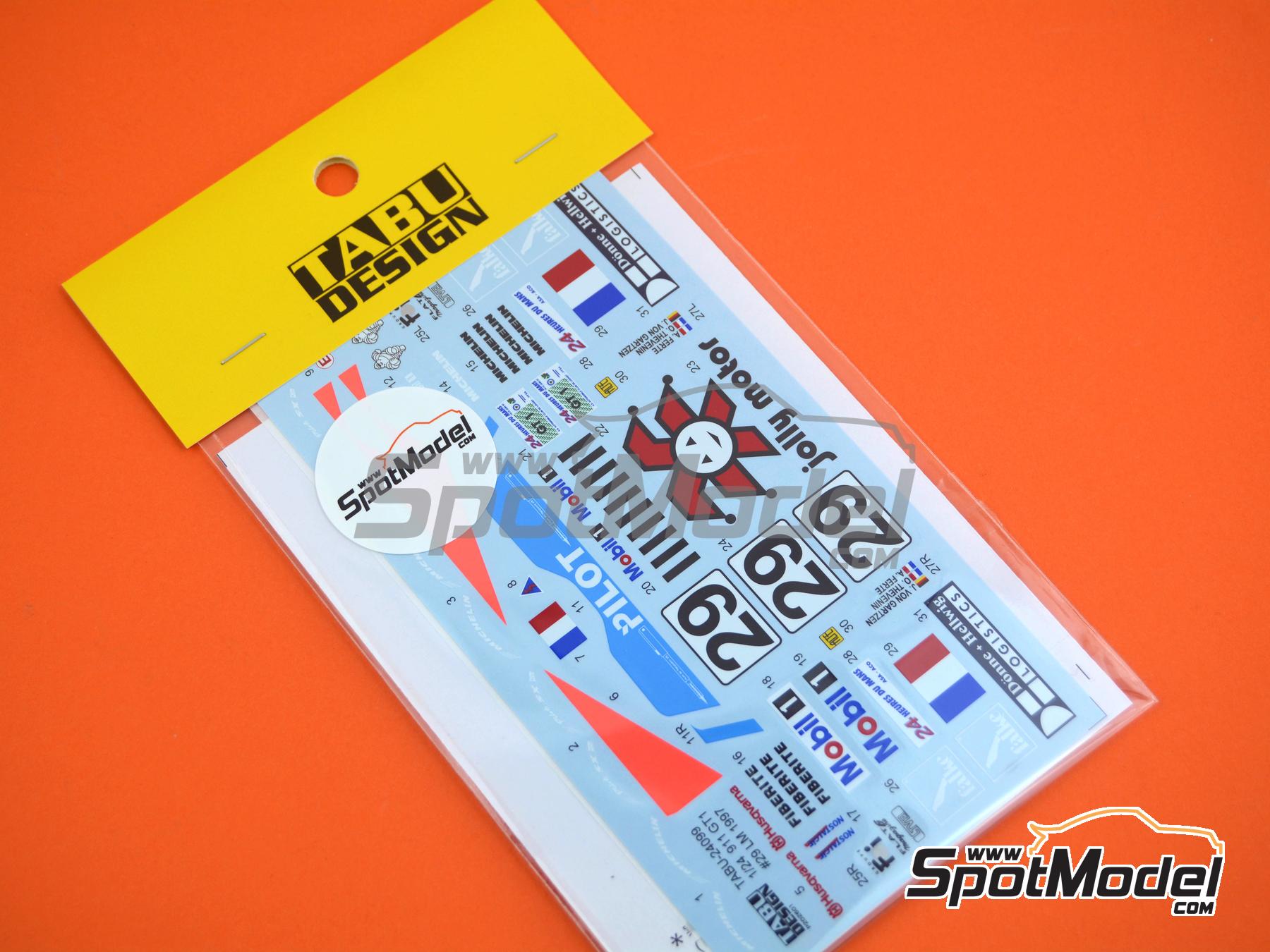 Image 3: Porsche 911 GT1 JB Racing Team sponsored by Marlboro - 24 Hours Le Mans 1997 | Marking / livery in 1/24 scale manufactured by Tabu Design (ref.&nbsp;TABU24099, also 4545310022152)