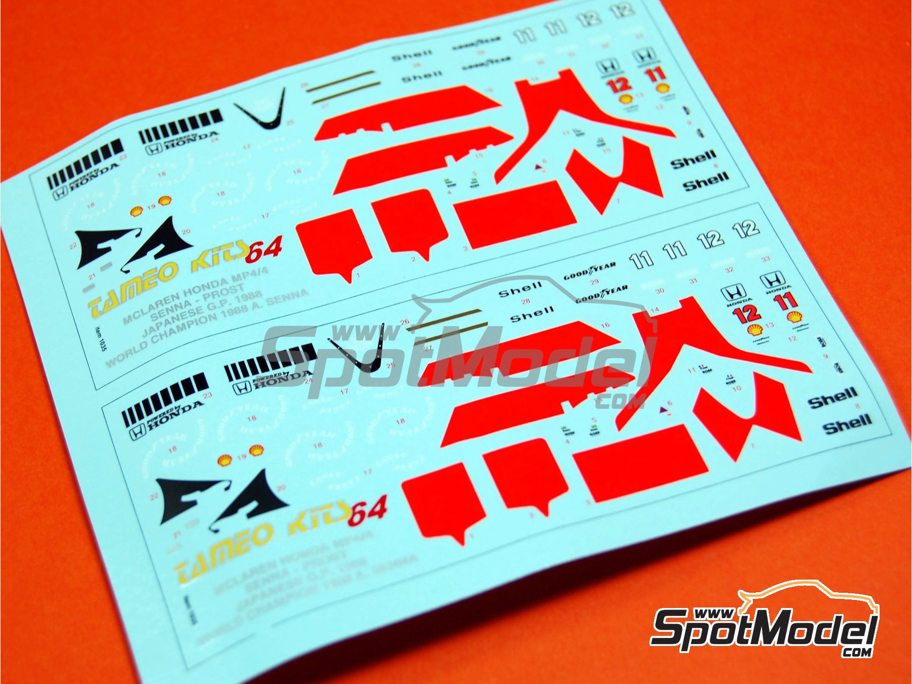 Image 12: McLaren Honda MP4/4 McLaren Racing Limited Team sponsored by Marlboro - Japanese Formula 1 Grand Prix 1998 | Car scale model kit in 1/64 scale manufactured by Tameo Kits (ref.&nbsp;64T001)