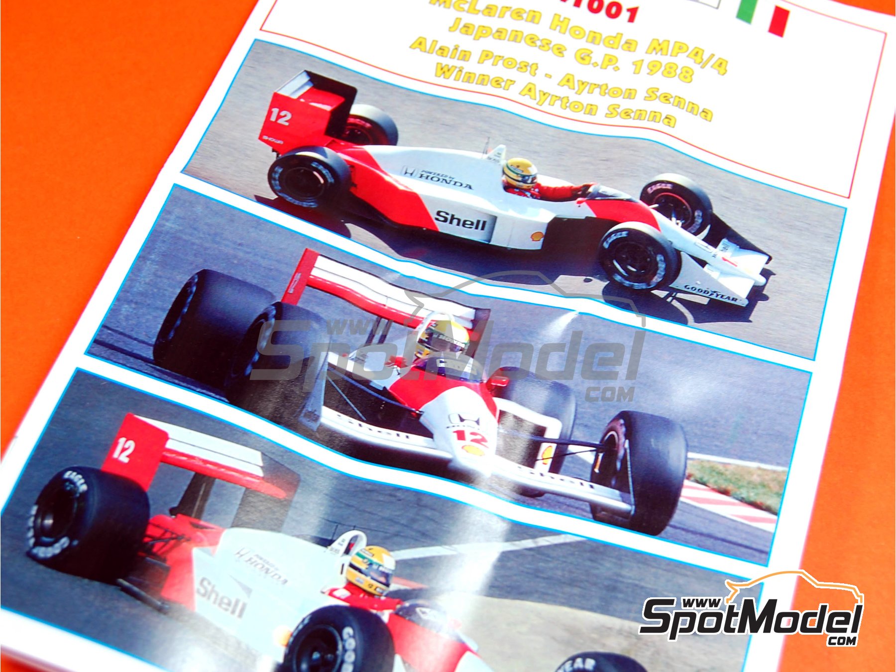Image 13: McLaren Honda MP4/4 McLaren Racing Limited Team sponsored by Marlboro - Japanese Formula 1 Grand Prix 1998 | Car scale model kit in 1/64 scale manufactured by Tameo Kits (ref.&nbsp;64T001)