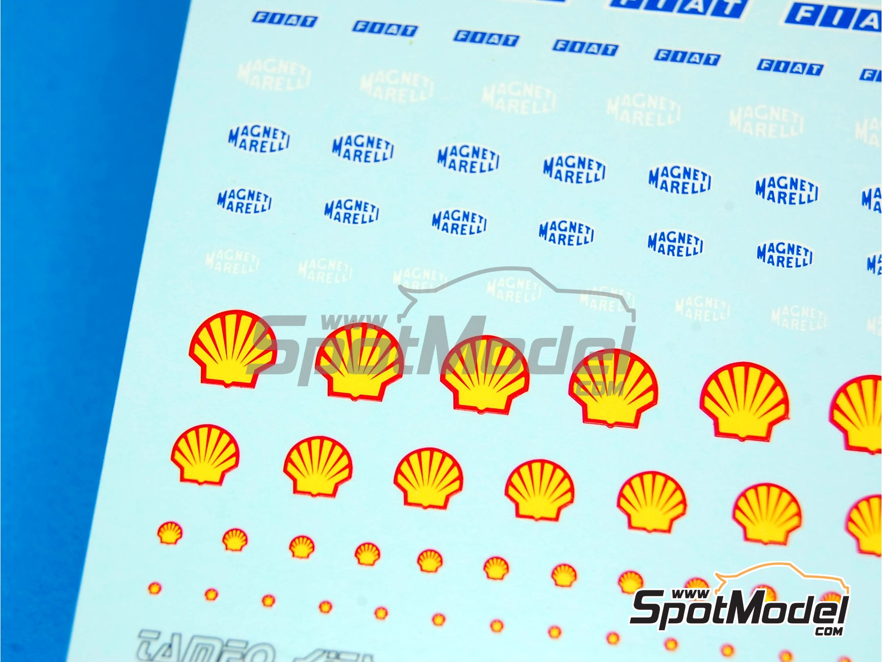 Image 4: Agip, Fiat, Shell, Magneti Marelli | Logotypes in 1/43 scale manufactured by Tameo Kits (ref.&nbsp;DG15)