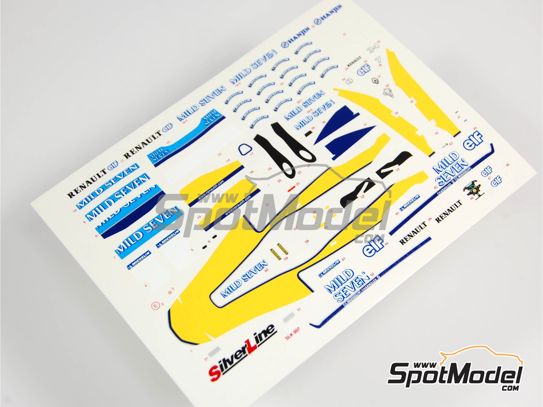 Image 3: Renault R23 Renault F1 Team sponsored by Mild Seven - Spanish Formula 1 Grand Prix 2003 | Marking / livery in 1/43 scale manufactured by Tameo Kits (ref.&nbsp;DK-SLK007)