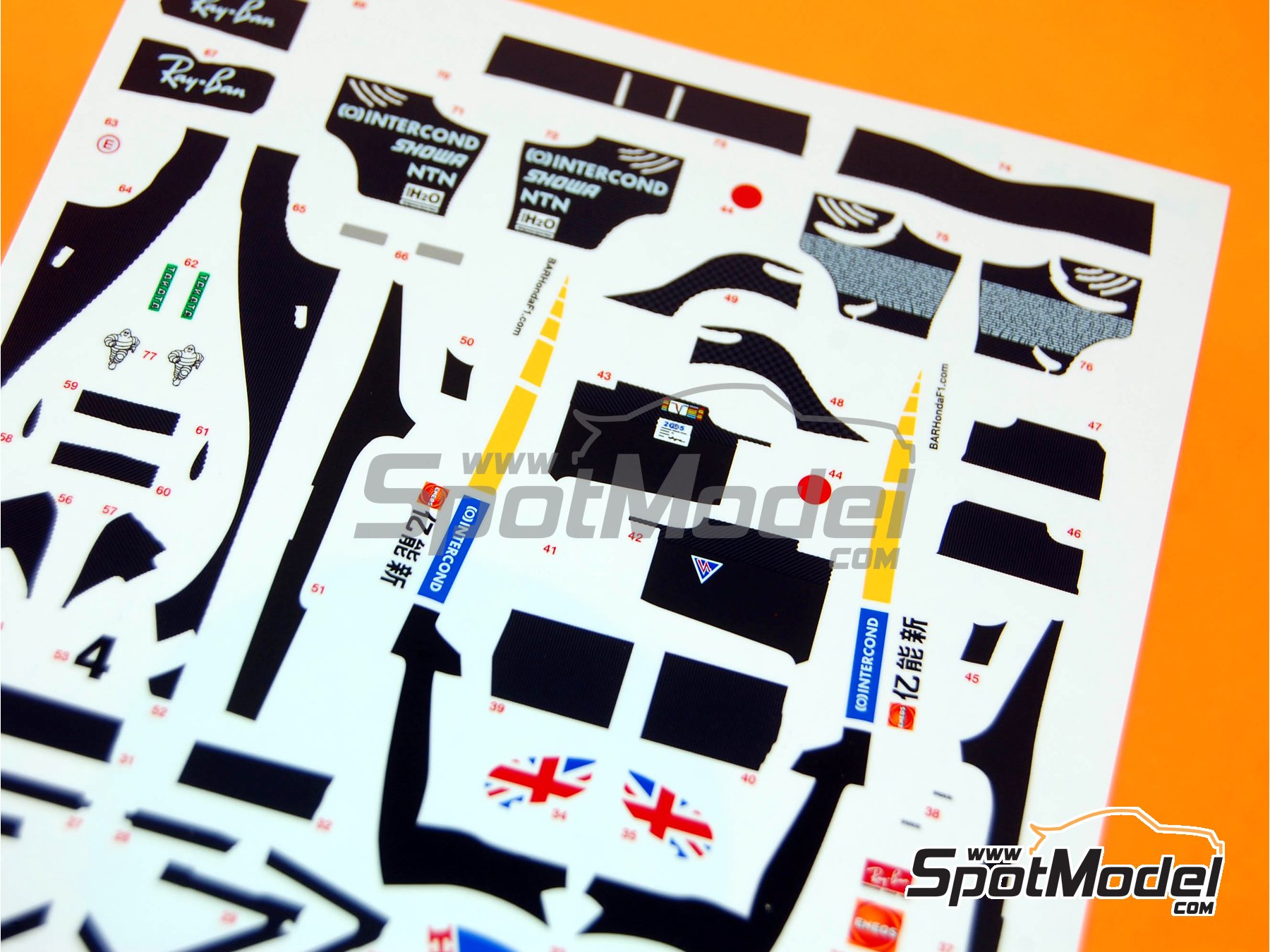 Image 1: BAR Honda 007 British American Racing Team sponsored by Lucky Strike - Chinese Formula 1 Grand Prix 2005 | Marking / livery in 1/43 scale manufactured by Tameo Kits (ref.&nbsp;DK-SLK026)