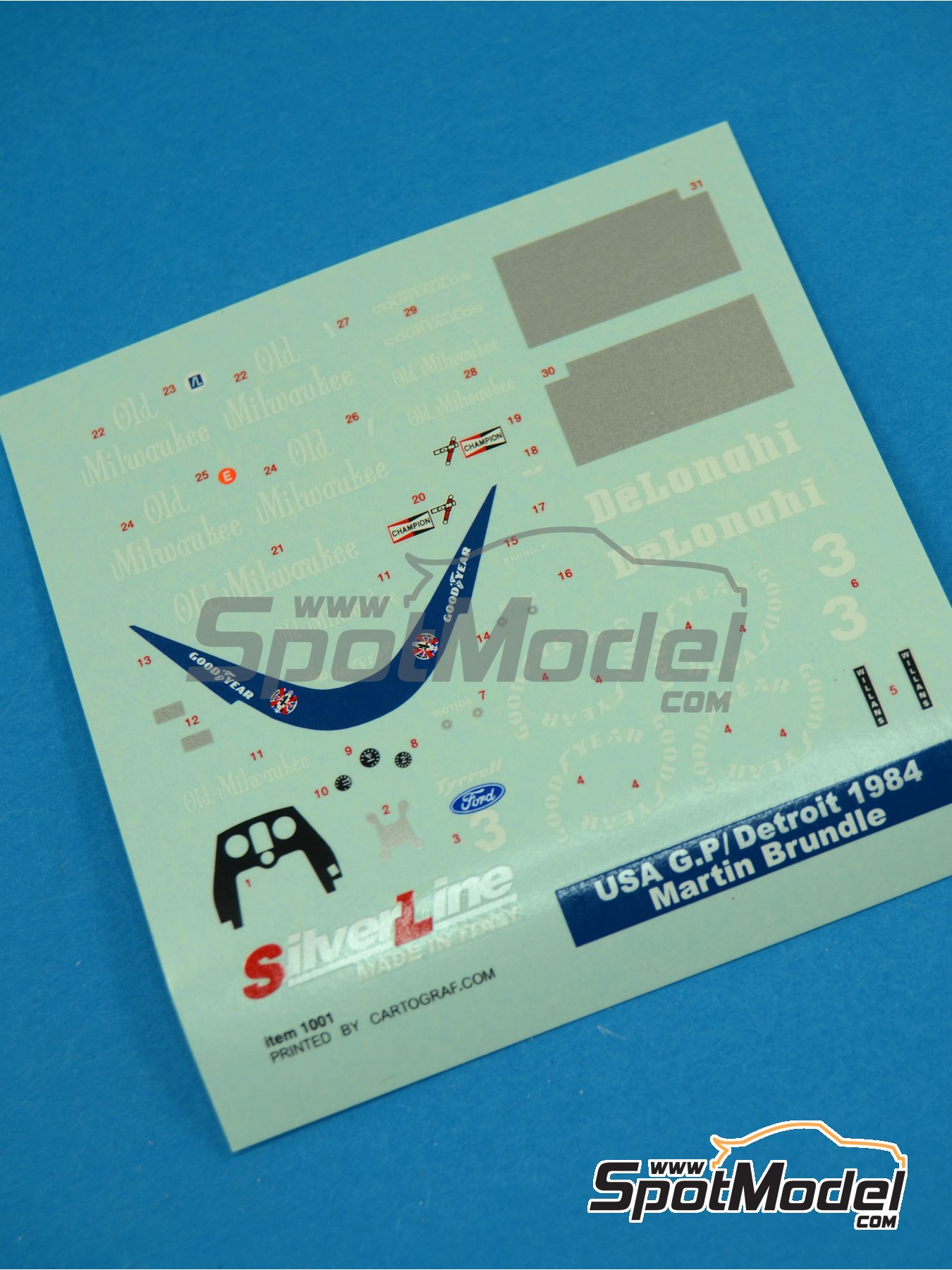 Tameo Kits DK-SLK033: Marking / livery 1/43 scale - Tyrrell Ford 012 ...