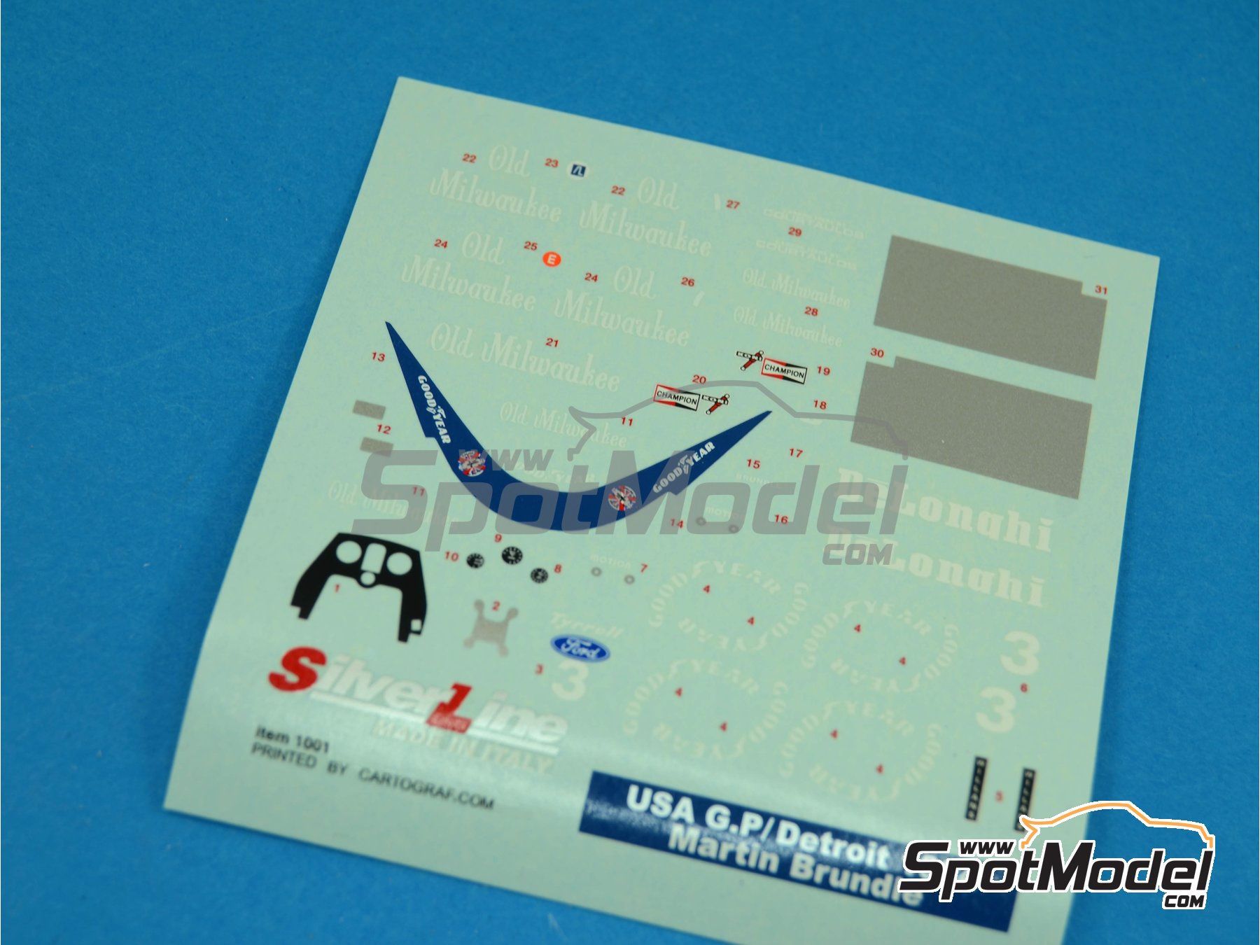 Tameo Kits DK-SLK033: Marking / livery 1/43 scale - Tyrrell Ford 012 ...