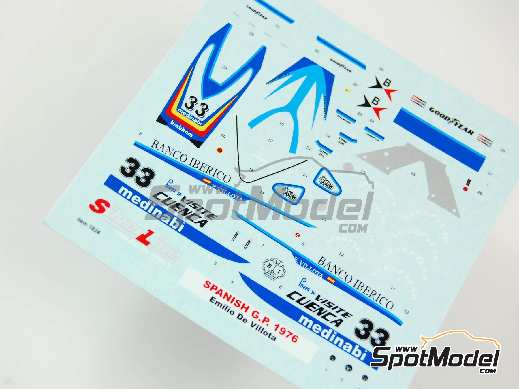 Image 3: Brabham BT44B Equipo Brabham Racing Organisation patrocinado por Banco Iberico - Gran Premio de F&oacute;rmula 1 de Espa&ntilde;a 1976 | Decoraci&oacute;n en escala&nbsp;1/43 fabricado por Tameo Kits (ref.&nbsp;DK-SLK058)