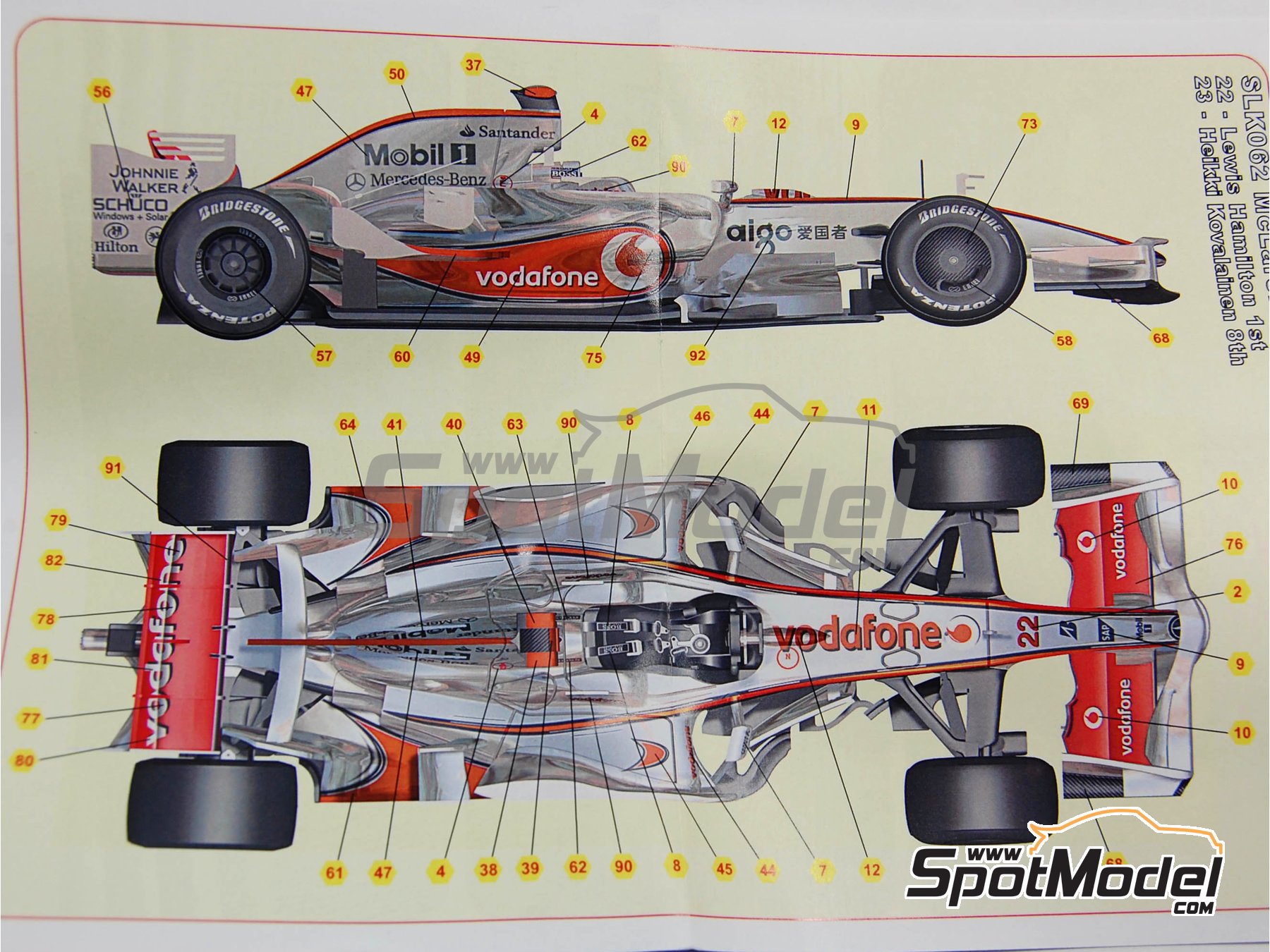 Decal 1/43 f1 McLaren m29b 1980 