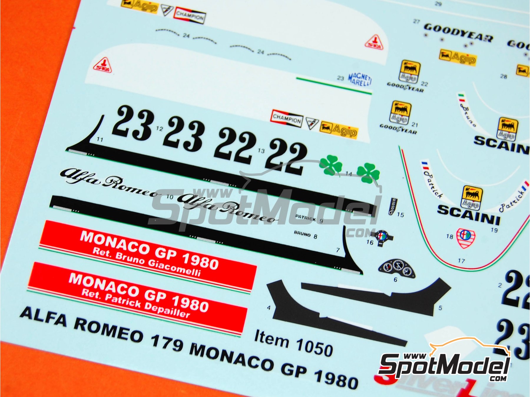 Image 3: Alfa Romeo 179 sponsored by Marlboro - Monaco Formula 1 Grand Prix 1980 | Marking / livery in 1/43 scale manufactured by Tameo Kits (ref.&nbsp;DK-SLK079)