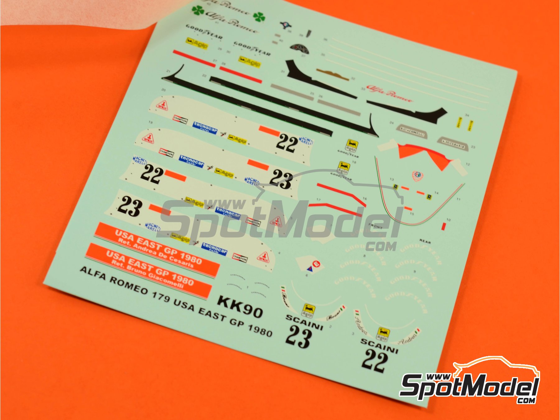 Image 5: Alfa Romeo 179 sponsored by Marlboro - USA - United States of America Formula 1 Grand Prix 1980 | Marking / livery in 1/43 scale manufactured by Tameo Kits (ref.&nbsp;DK-SLK098)