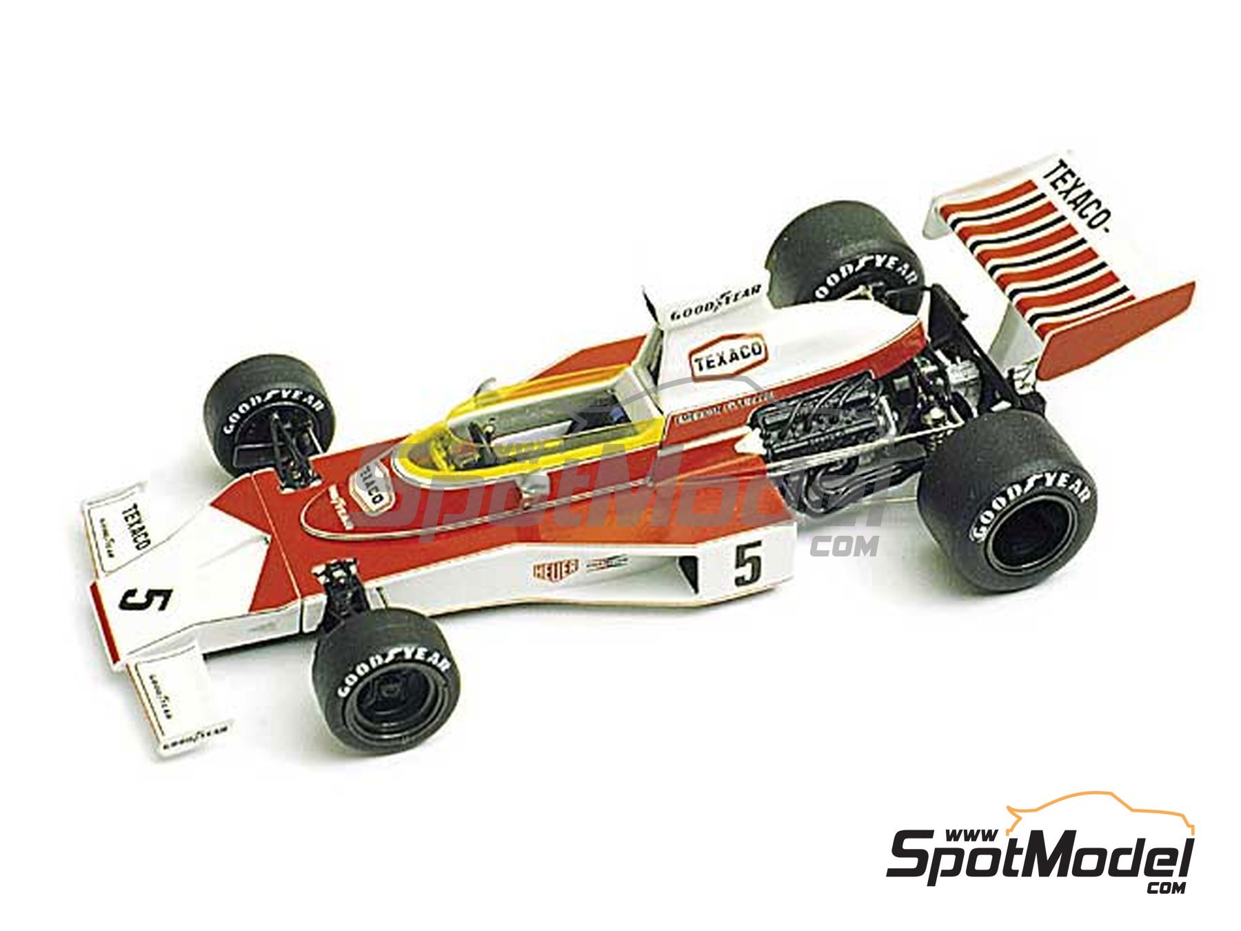 Image 1: McLaren Ford M23 McLaren Racing Limited Team sponsored by Texaco - Brazilian Formula 1 Grand Prix 1974 | Marking / livery in 1/43 scale manufactured by Tameo Kits (ref.&nbsp;DK-WCT074)