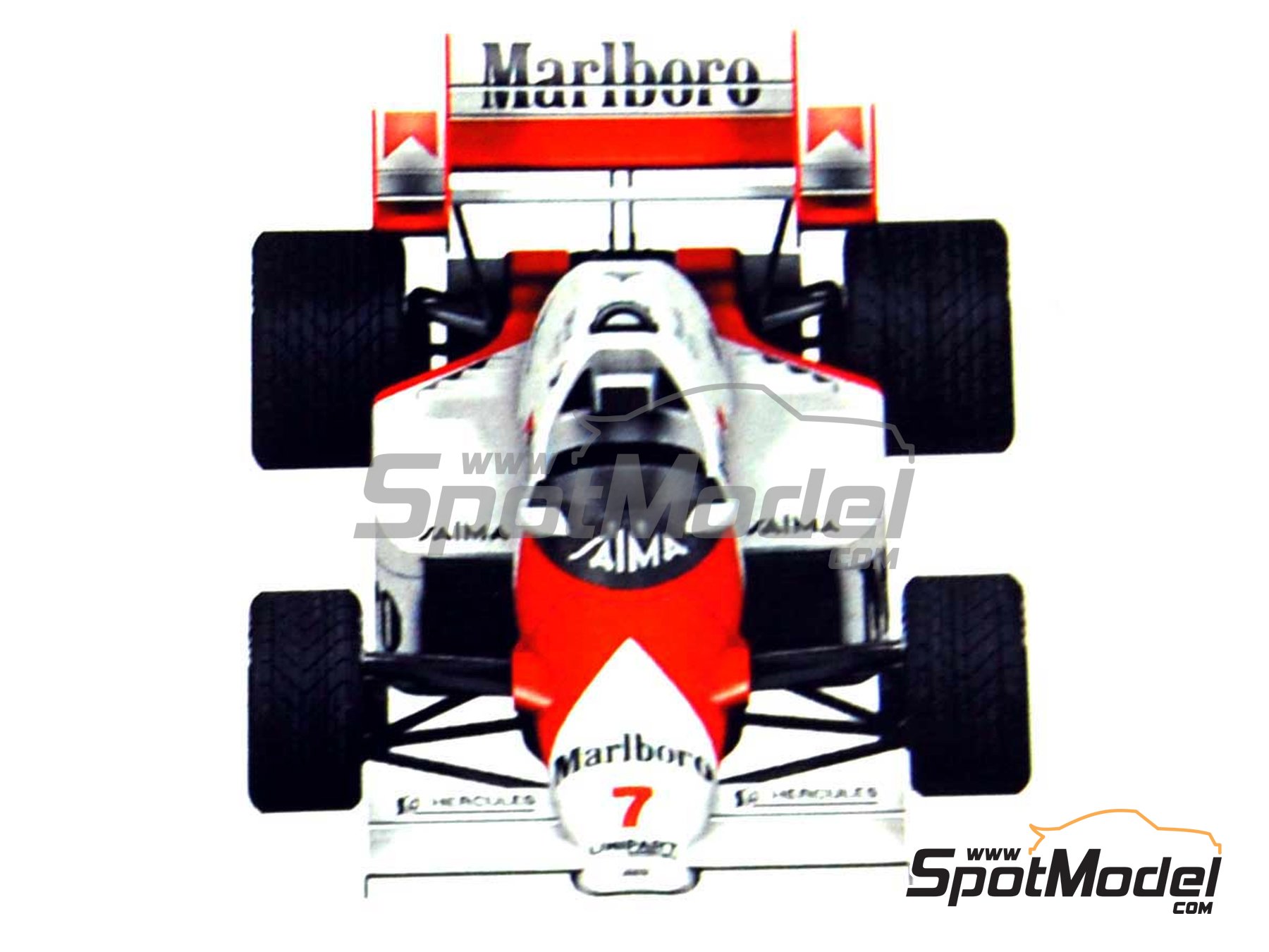 McLaren MP4/2 TAG Porsche of Niki Lauda and Alain Prost 1984. Niki became world champion half a point ahead of Alain