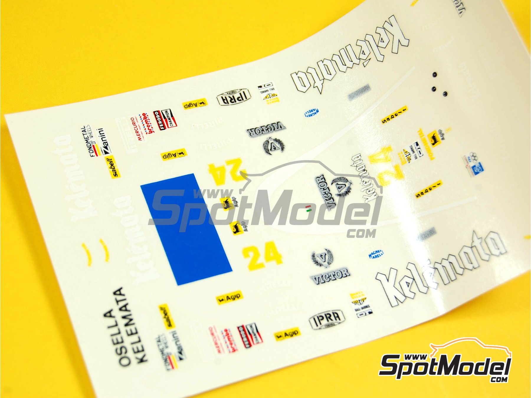 Image 1: Osella Alfa Romeo FA1/G sponsored by Kelemata - Monaco Formula 1 Grand Prix 1985 | Marking / livery in 1/43 scale manufactured by Tameo Kits (ref.&nbsp;DK048)