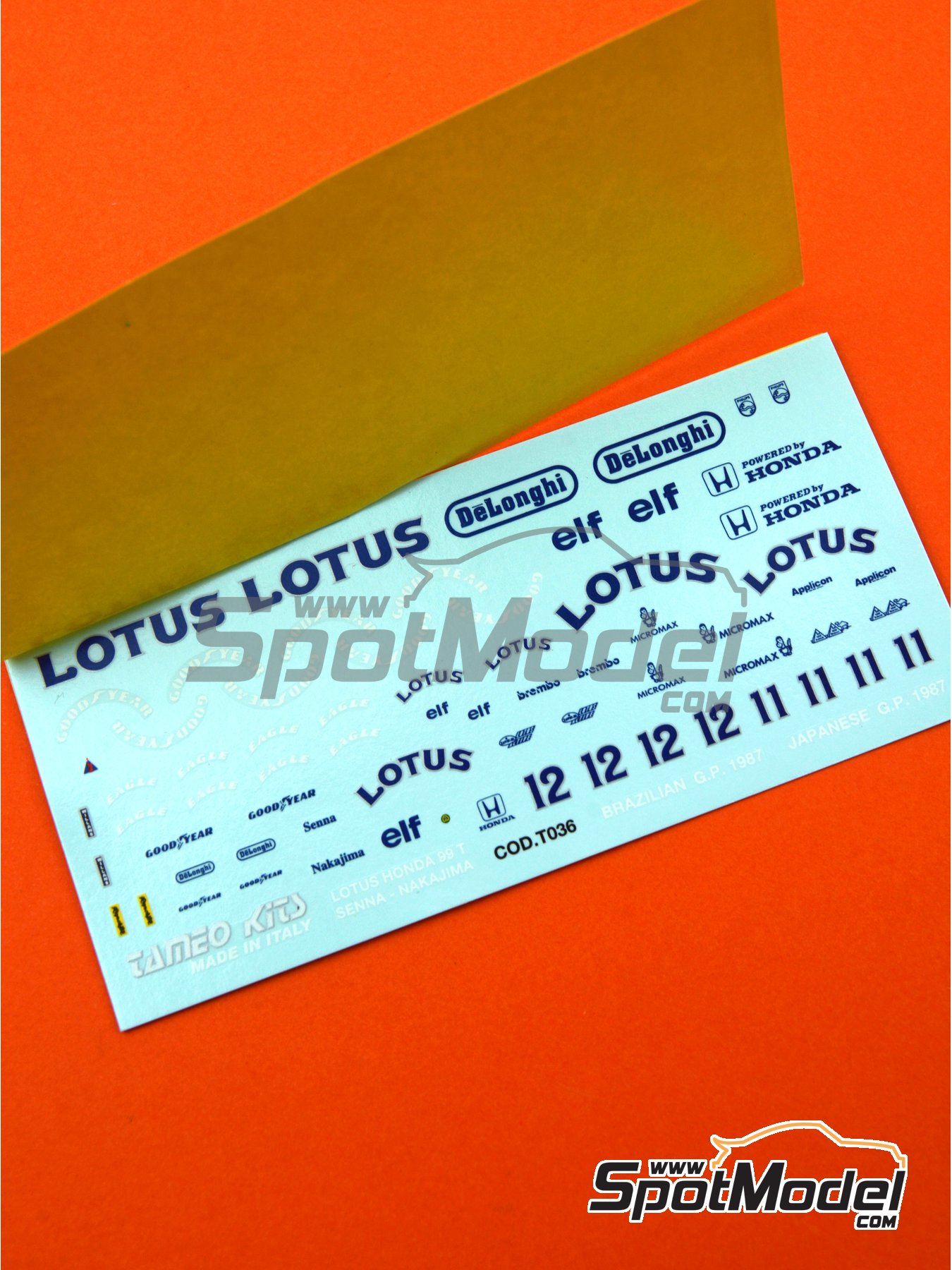 Maquette Tameo TMK 1/43 - F1 Lotus Honda 99T Camel 1987 - Kit De Collection