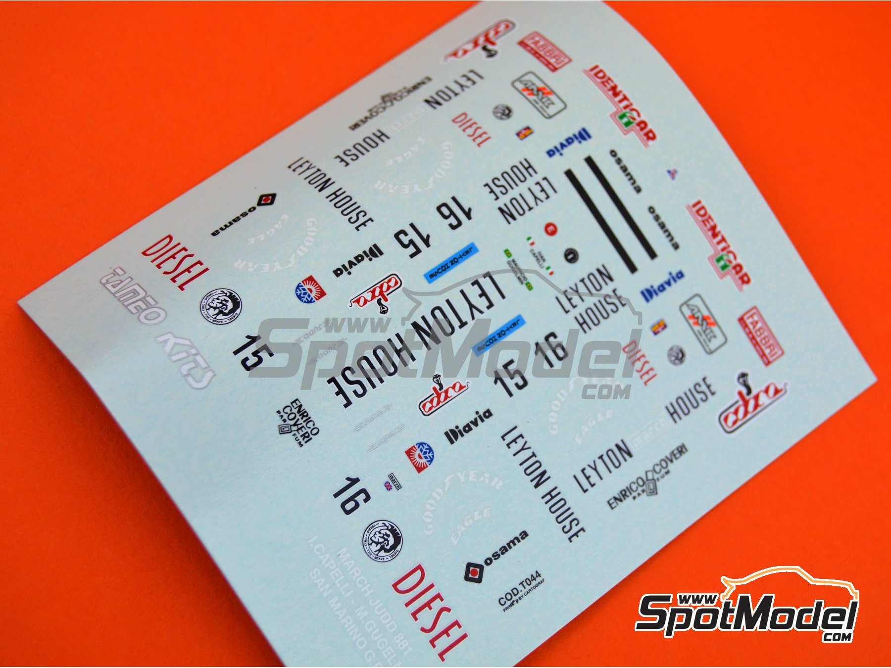 Image 1: March Judd 881 Leyton House Racing Team - San Marino Formula 1 Grand Prix 1988 | Marking / livery in 1/43 scale manufactured by Tameo Kits (ref.&nbsp;DK074)