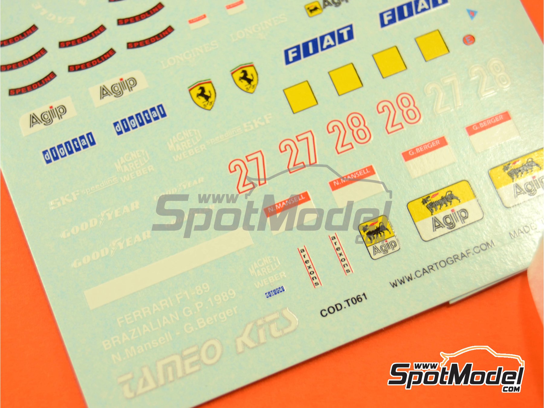 Image 2: Ferrari F1/89 640 Scuderia Ferrari Team sponsored by Marlboro - Hungarian Formula 1 Grand Prix 1989 | Marking / livery in 1/43 scale manufactured by Tameo Kits (ref.&nbsp;DK110)