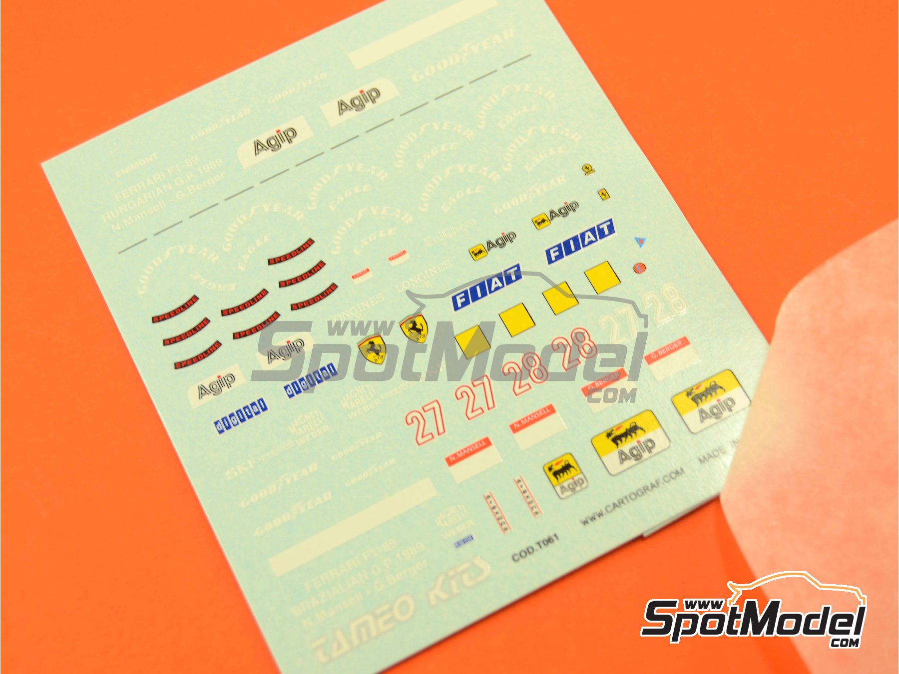 Image 3: Ferrari F1/89 640 Scuderia Ferrari Team sponsored by Marlboro - Hungarian Formula 1 Grand Prix 1989 | Marking / livery in 1/43 scale manufactured by Tameo Kits (ref.&nbsp;DK110)
